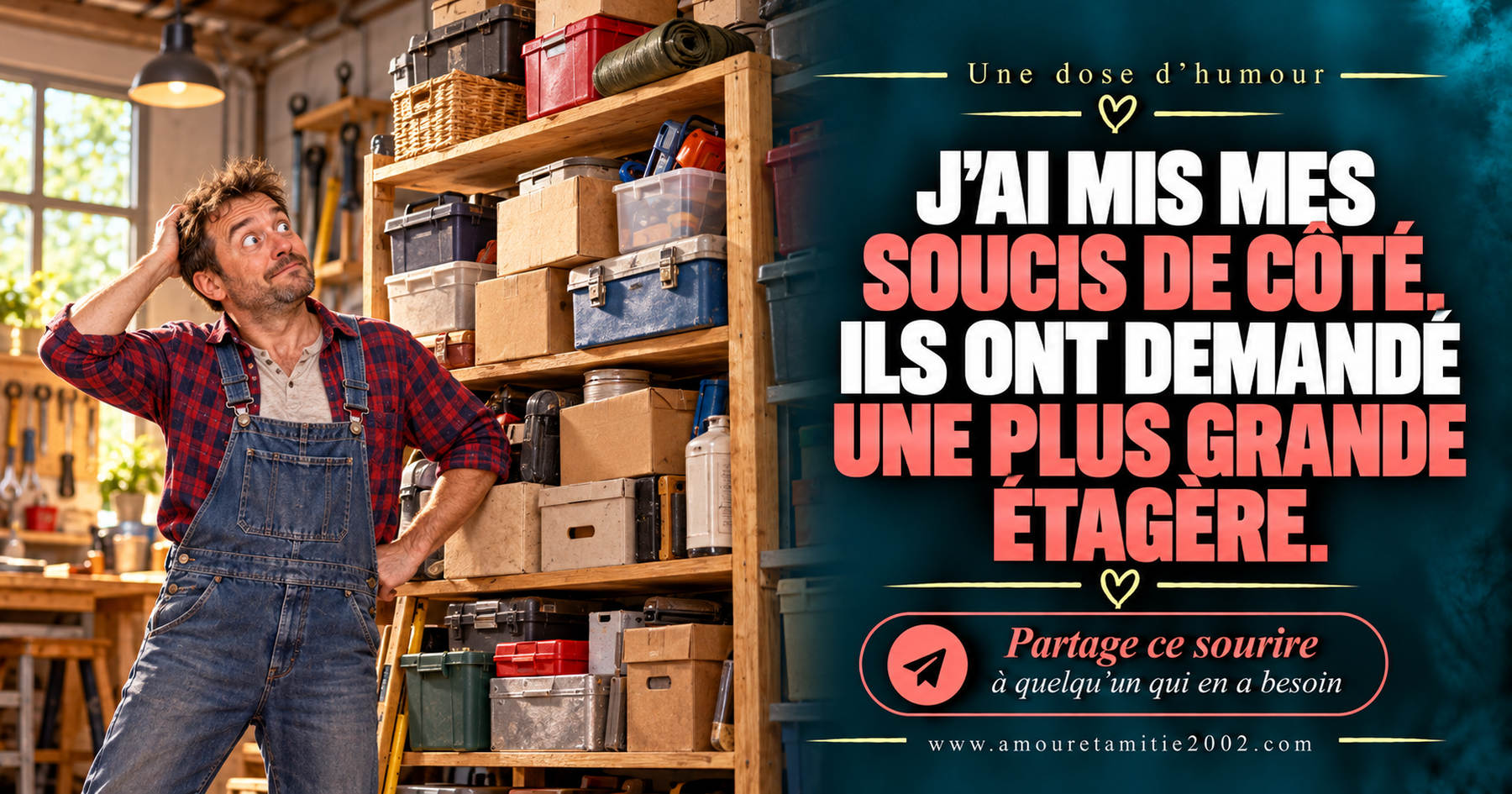 J’ai mis mes soucis de côté. Ils ont demandé une plus grande étagère.