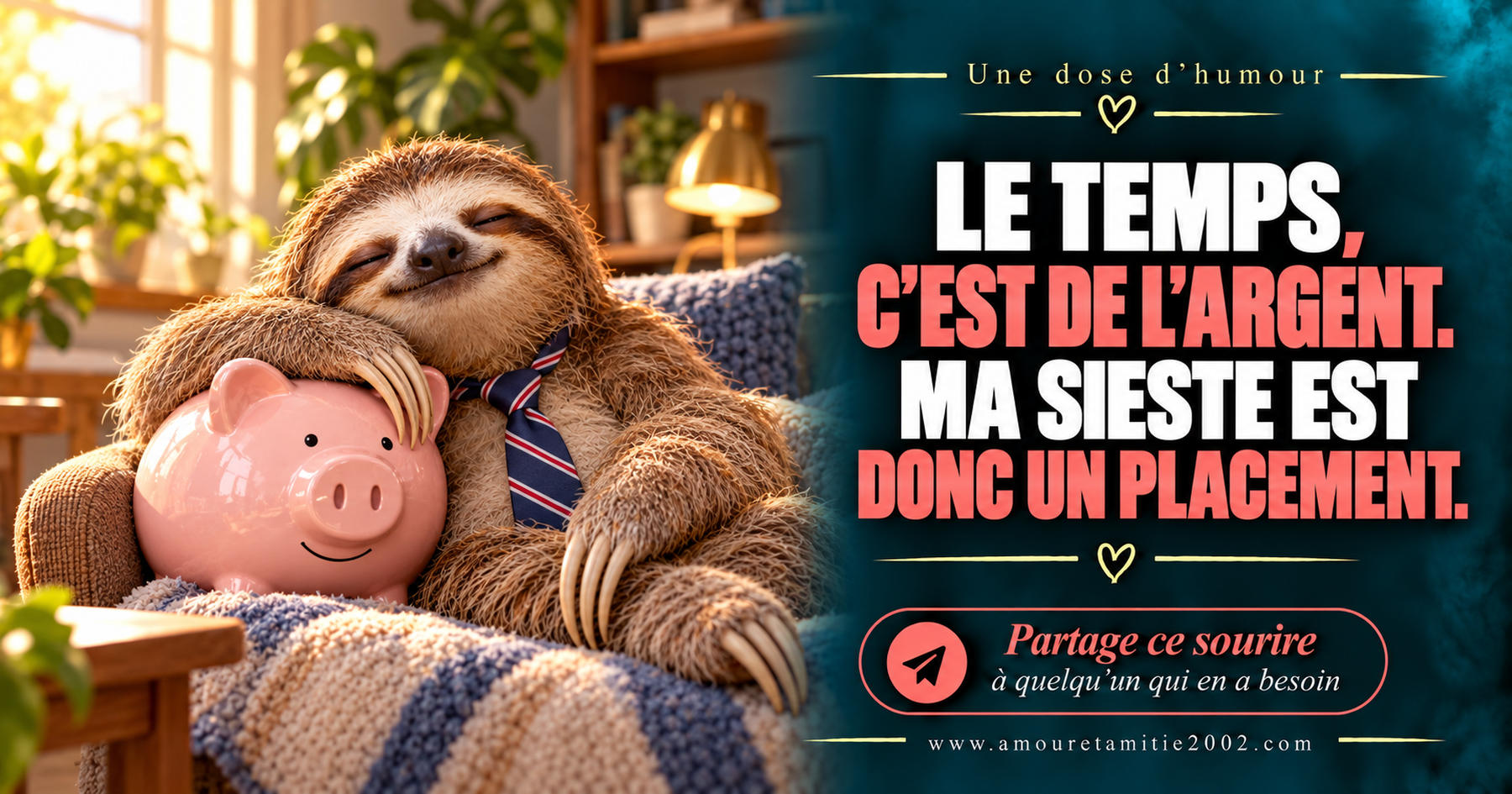 Le temps, c’est de l’argent. Ma sieste est donc un placement.