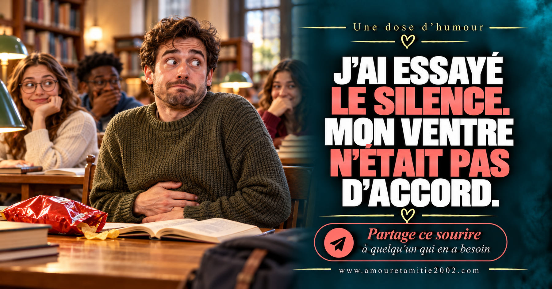 J’ai essayé le silence. Mon ventre n’était pas d’accord.