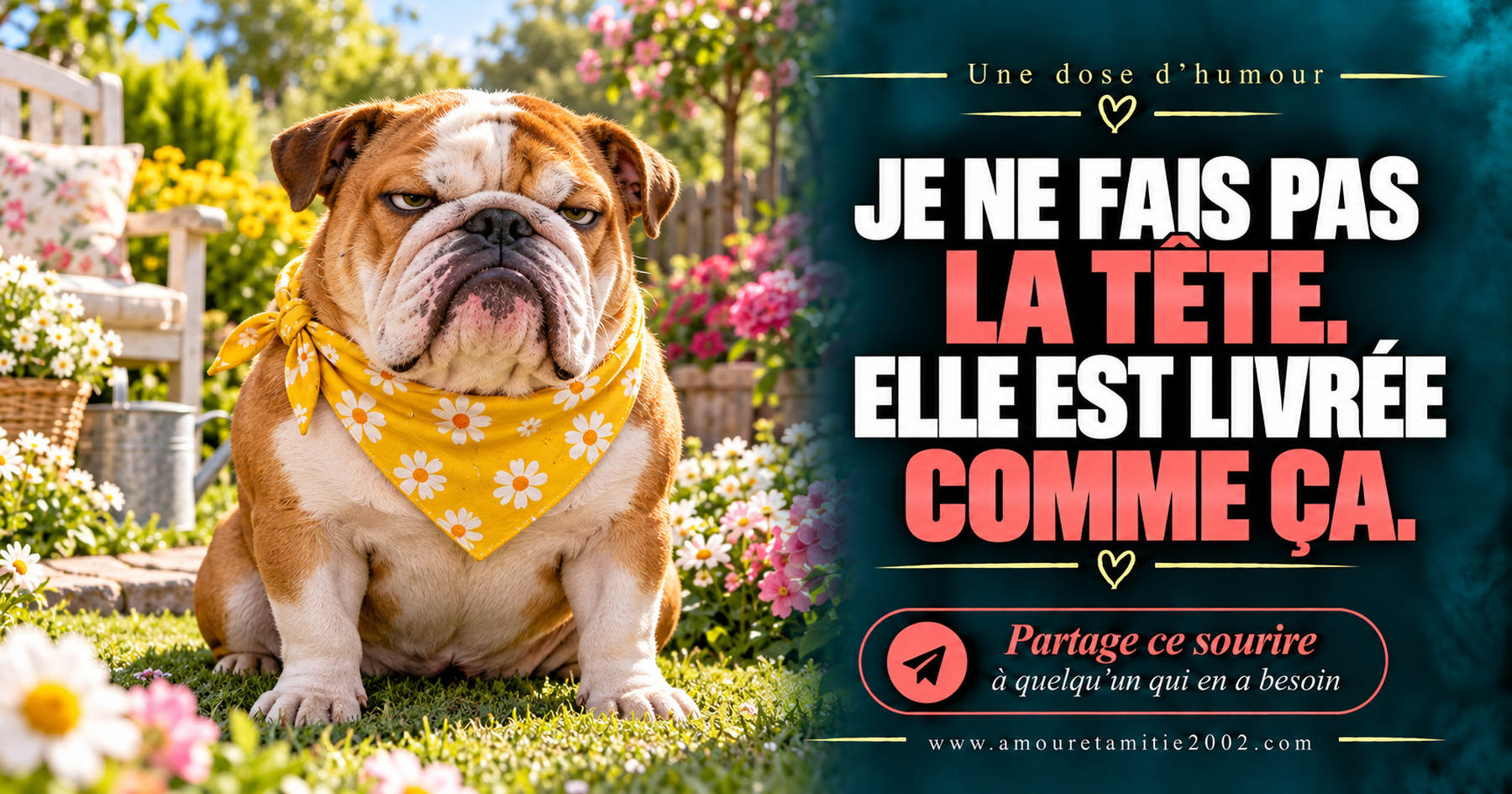 Je ne fais pas la tête. Elle est livrée comme ça.