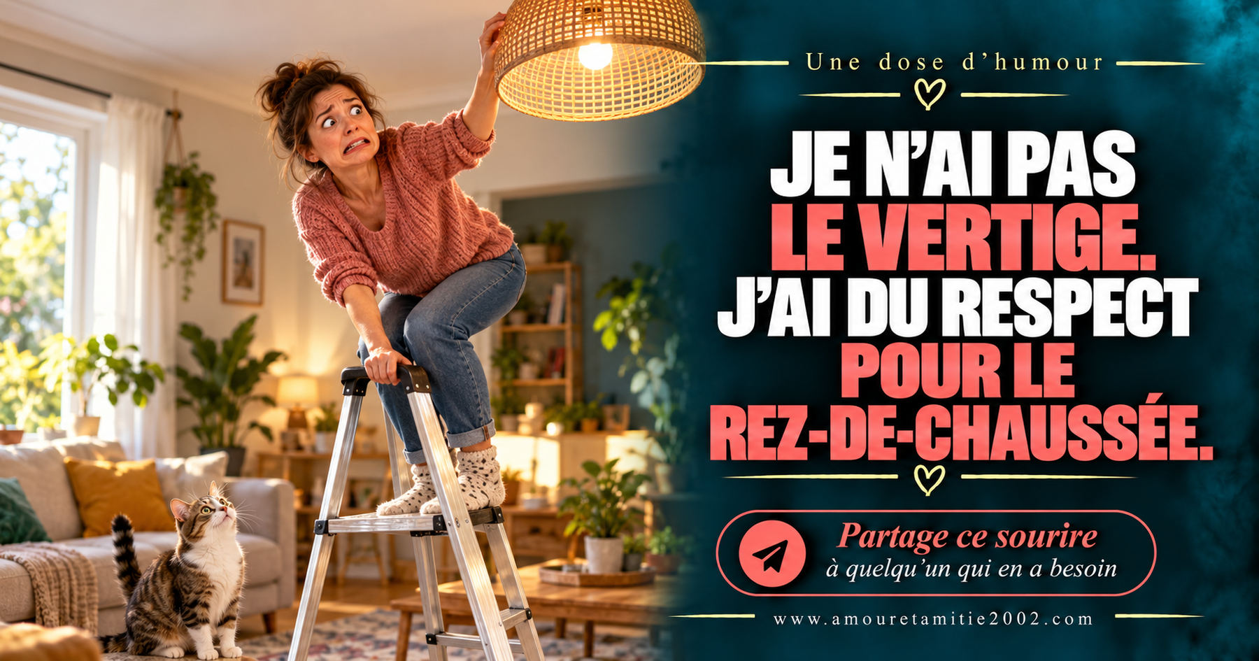 Je n’ai pas le vertige. J’ai du respect pour le rez-de-chaussée.