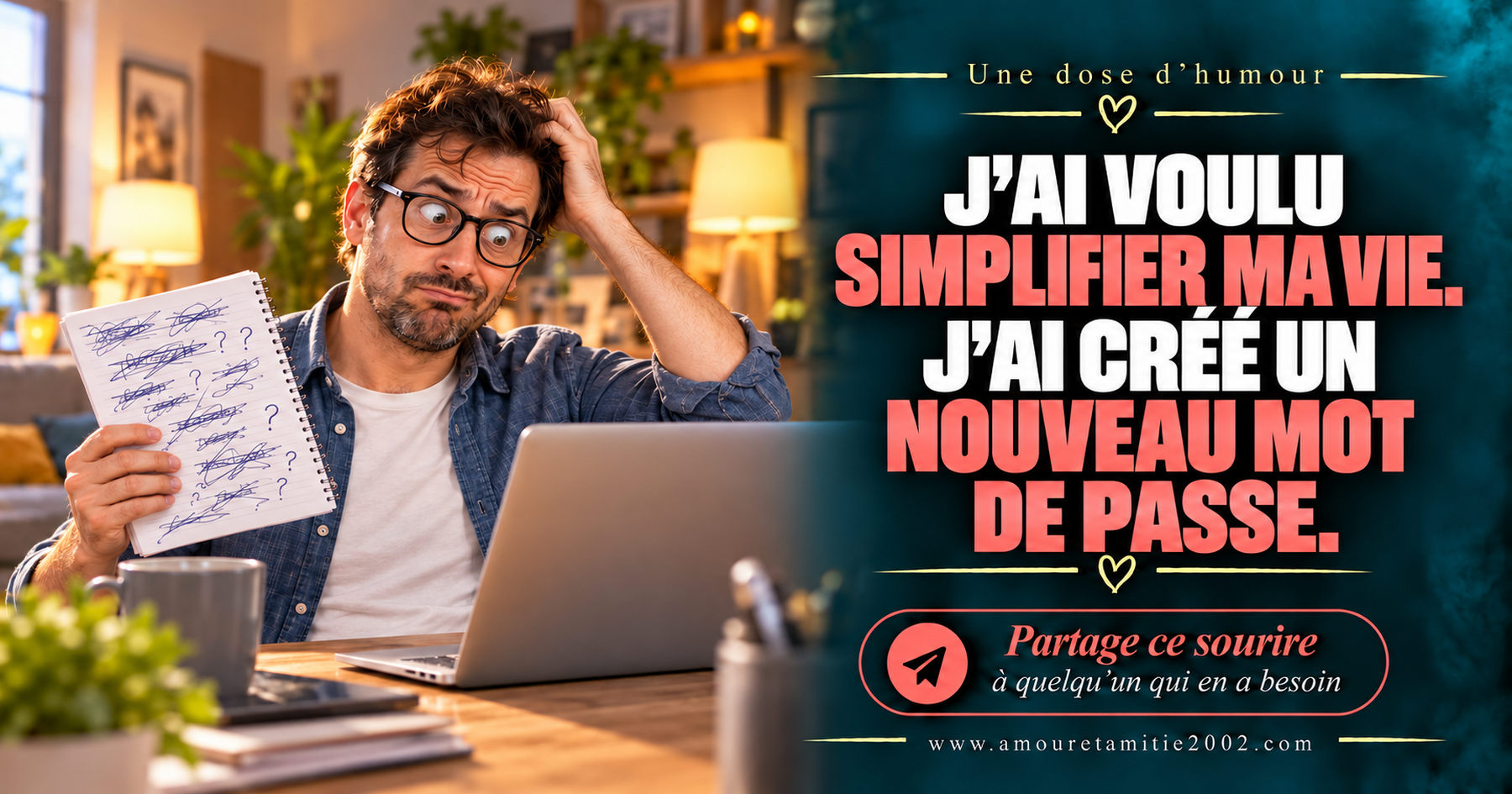 J’ai voulu simplifier ma vie. J’ai créé un nouveau mot de passe.