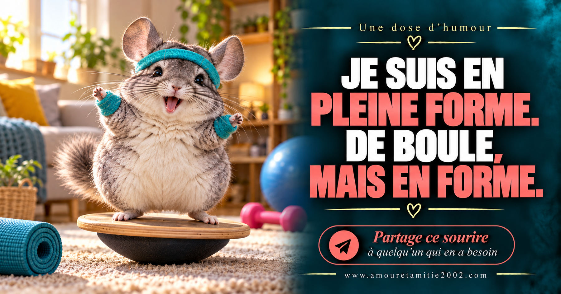Je suis en pleine forme. De boule, mais en forme.