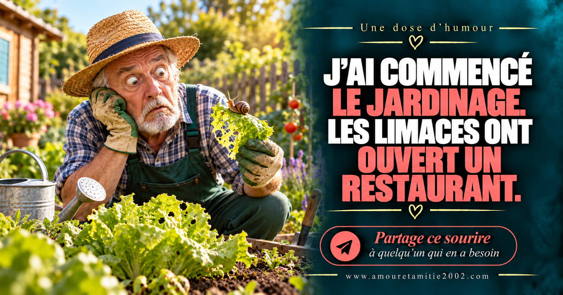 J’ai commencé le jardinage. Les limaces ont ouvert un restaurant.