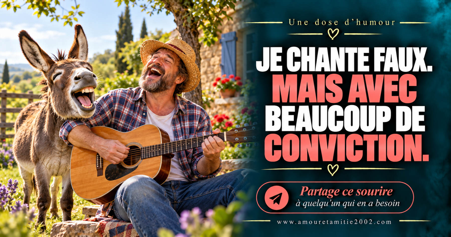 Je chante faux. Mais avec beaucoup de conviction.