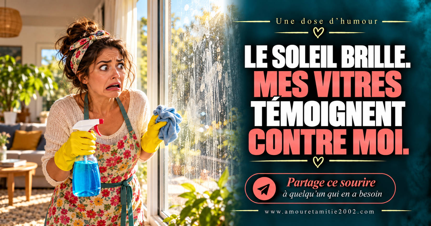 Le soleil brille. Mes vitres témoignent contre moi.