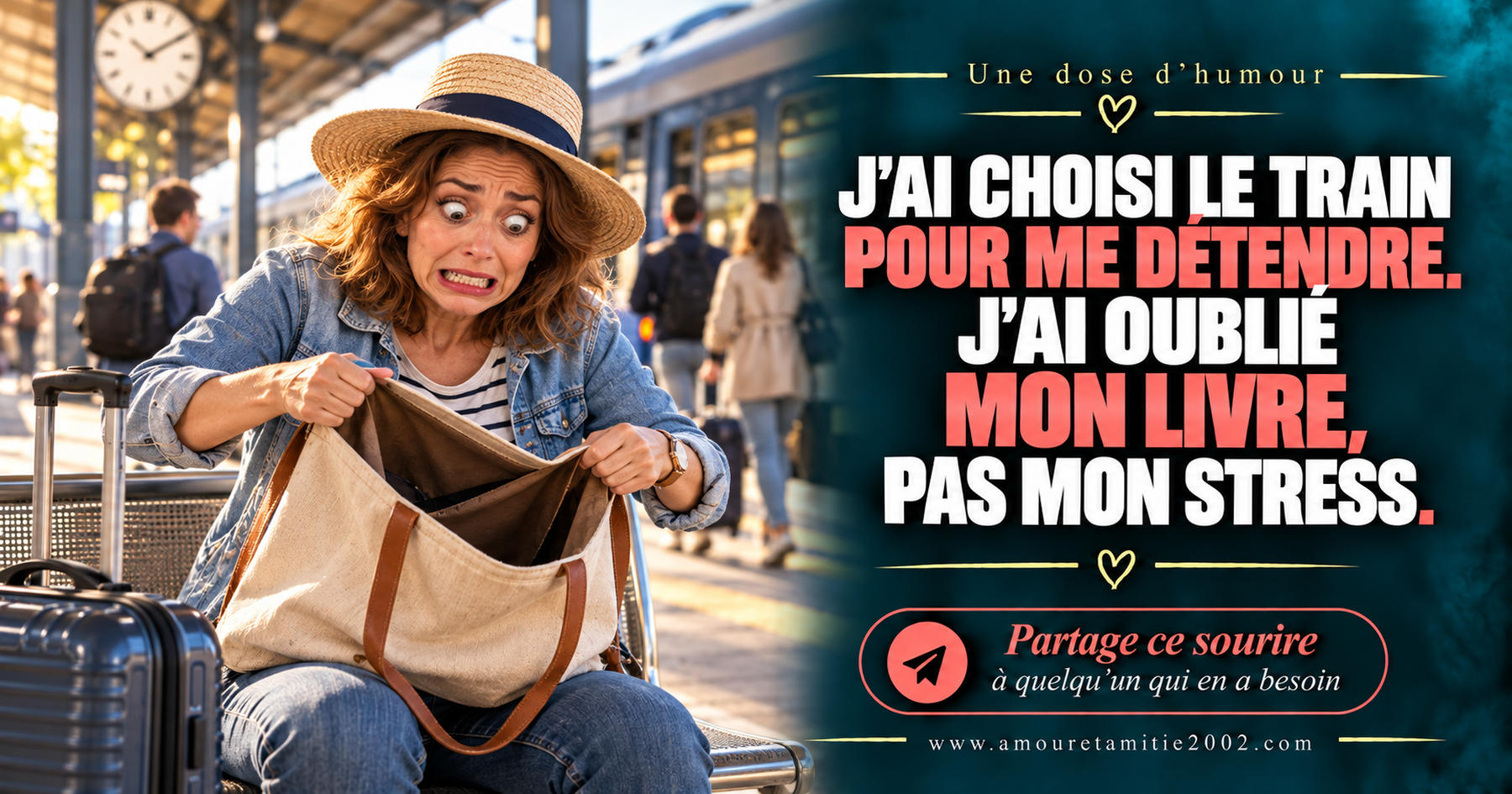 J’ai choisi le train pour me détendre. J’ai oublié mon livre, pas mon stress.