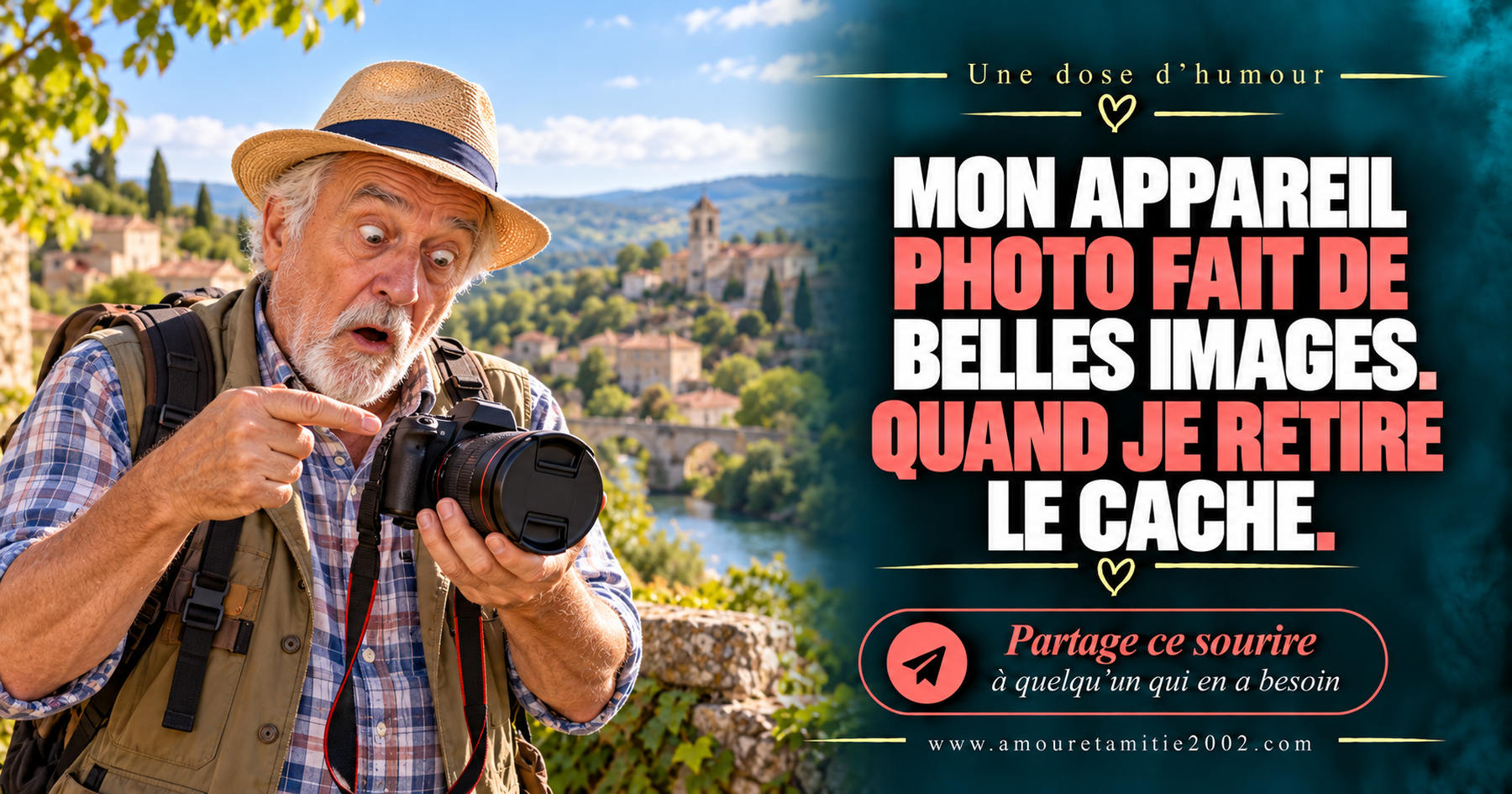 Mon appareil photo fait de belles images. Quand je retire le cache.