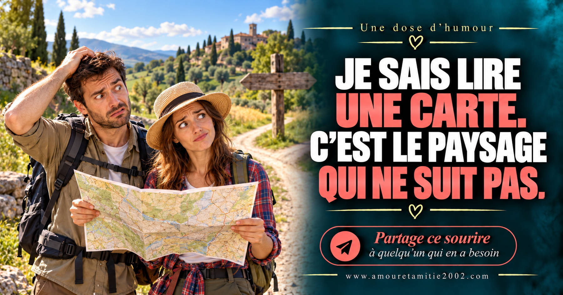 Je sais lire une carte. C’est le paysage qui ne suit pas.