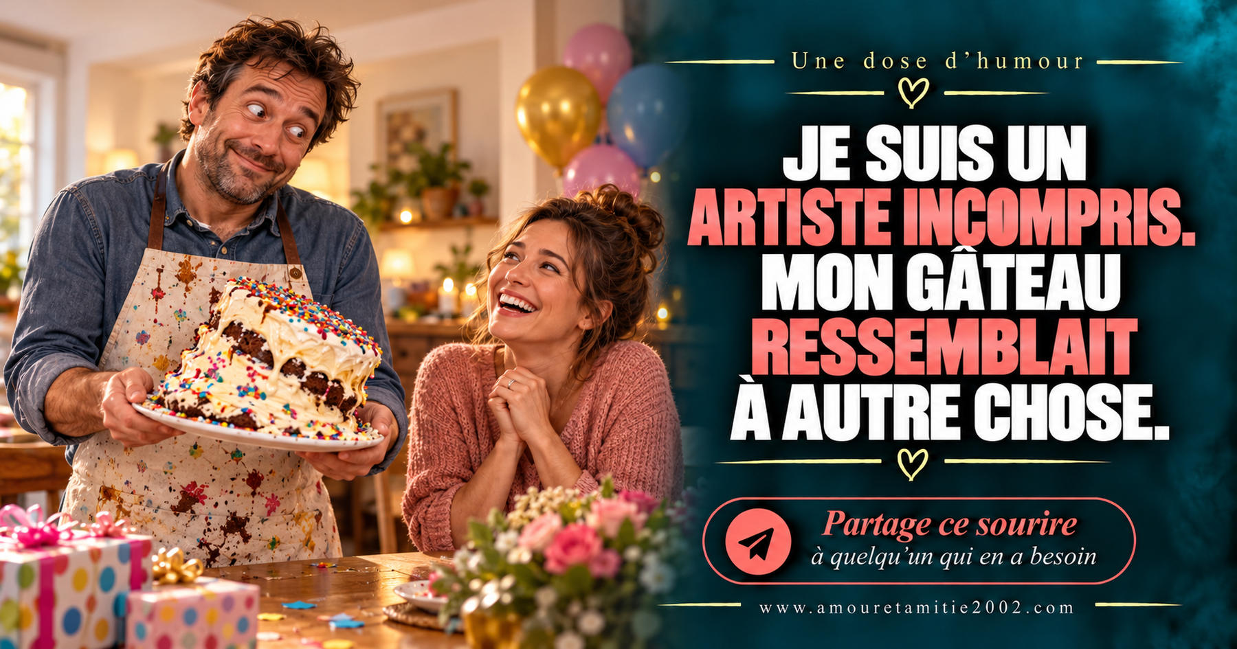Je suis un artiste incompris. Mon gâteau ressemblait à autre chose.