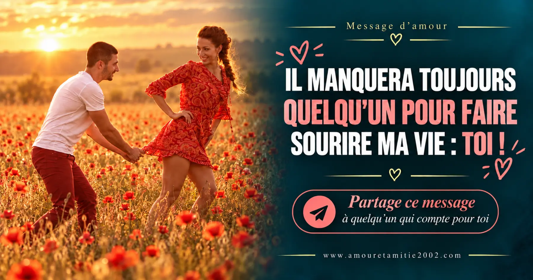 Message d’amour illustré nº 5 à partager avec la personne aimée