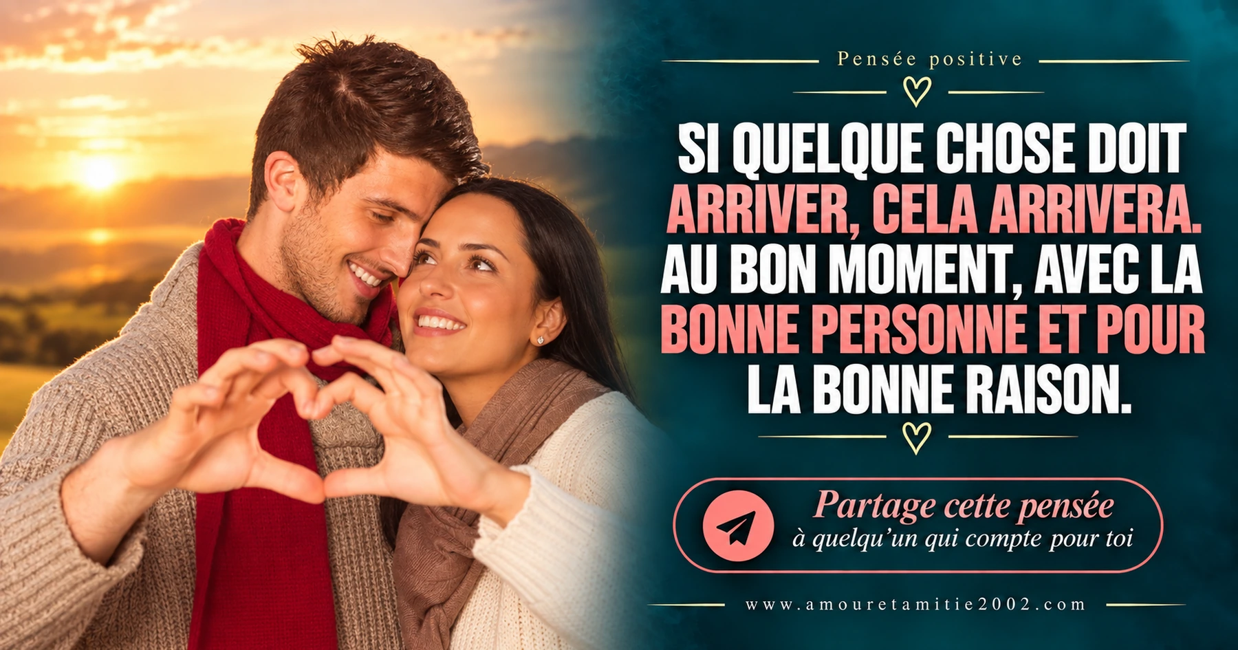 Les bonnes choses arrivent au bon moment