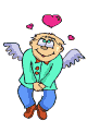 Cupidon et son cœur — GIF d’amour n° 17