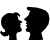 Un baiser en silhouette — GIF d’amour n° 26