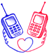 Deux téléphones amoureux — GIF d’amour n° 36