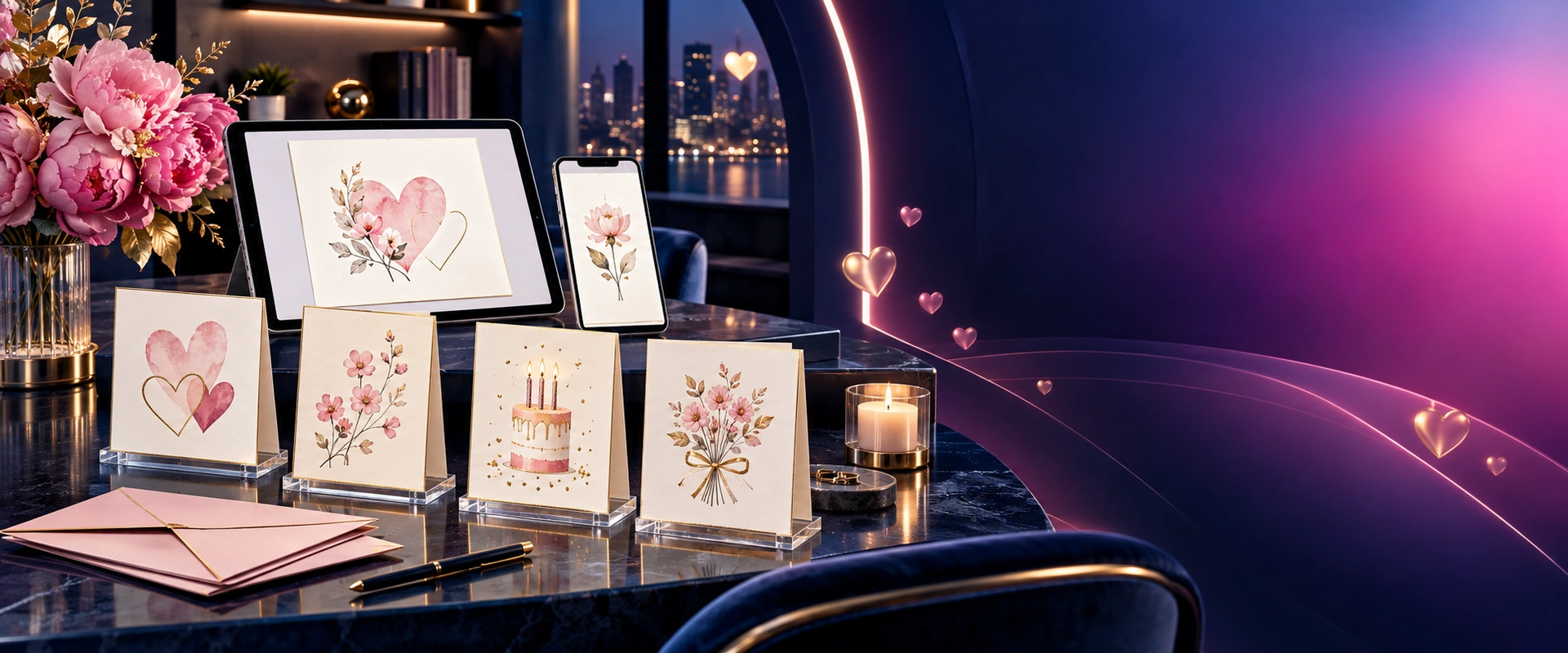 Collection de cartes postales et virtuelles