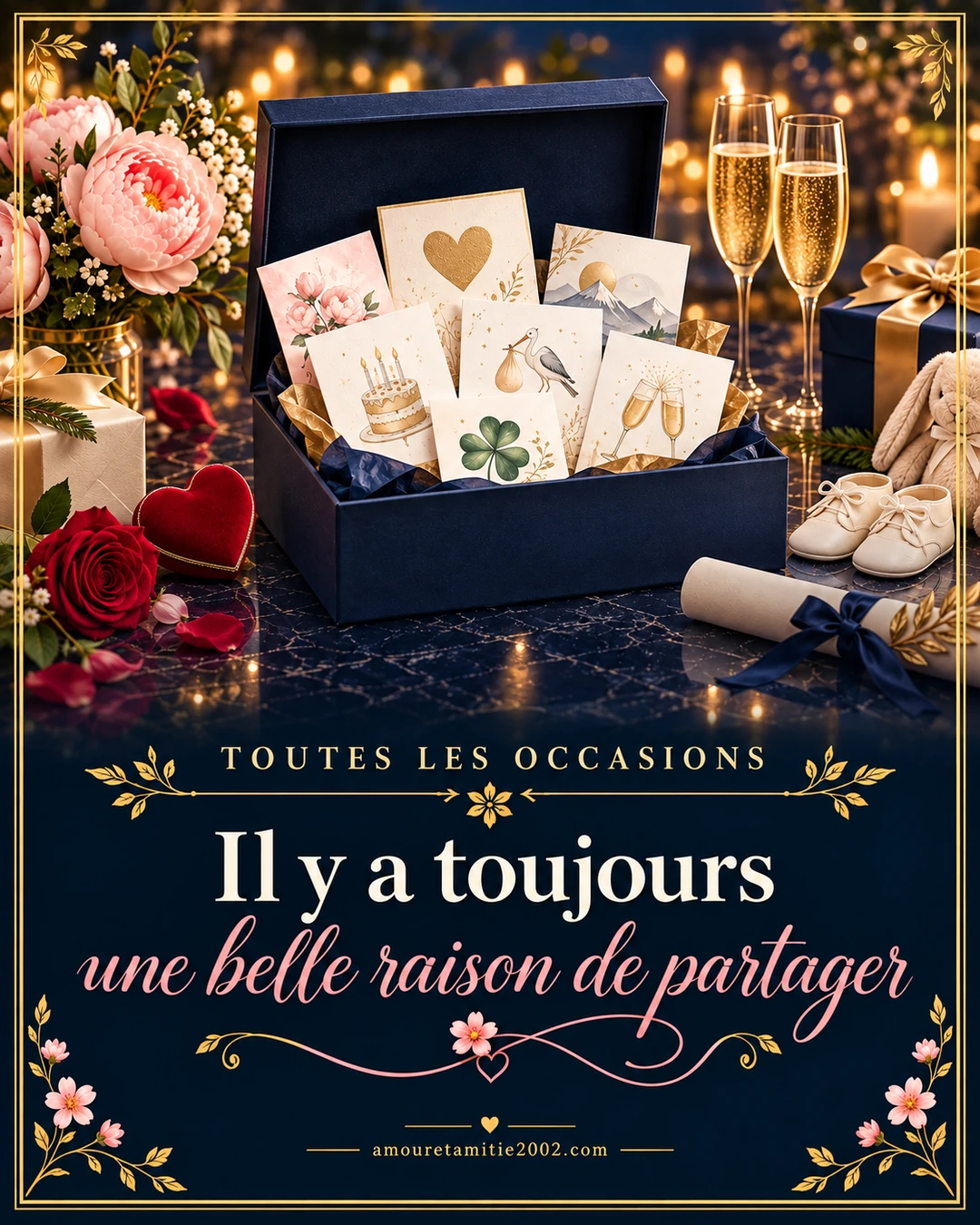Une boîte de cartes et de cadeaux pour célébrer toutes les occasions