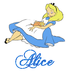 Prénom Alice en signature animée