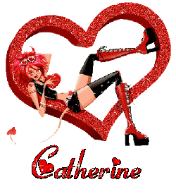 Prénom Catherine en signature animée