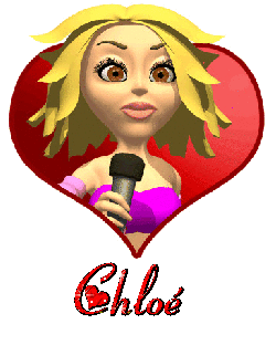 Prénom Chloe en signature animée