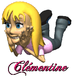 Prénom Clementine en signature animée