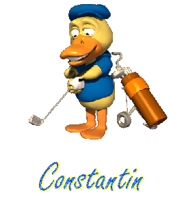 Prénom Constantin en signature animée