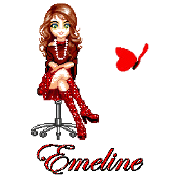 Prénom Emeline en signature animée