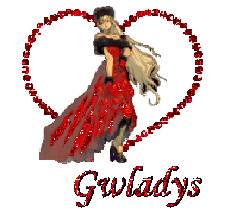 Prénom Gwladys en signature animée