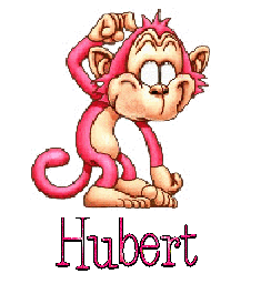 Prénom Hubert en signature animée
