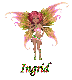 Prénom Ingrid en signature animée