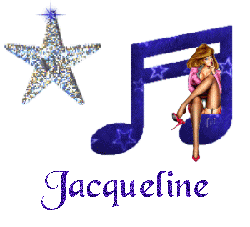 Prénom Jacqueline en signature animée