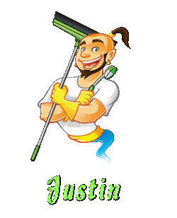 Prénom Justin en signature animée