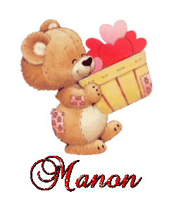 Prénom Manon en signature animée