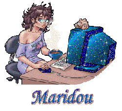 Prénom Maridou en signature animée