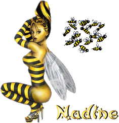 Prénom Nadine en signature animée