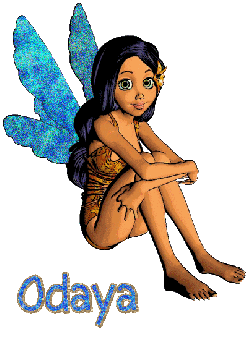 Prénom Odaya en signature animée