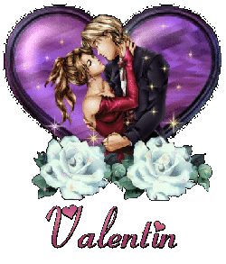 Prénom Valentin en signature animée
