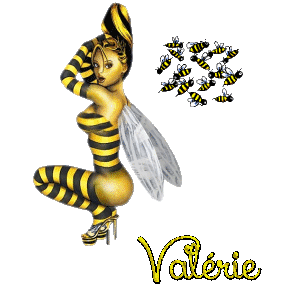 Prénom Valerie en signature animée