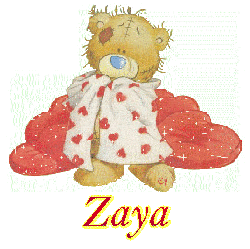 Prénom Zaya en signature animée
