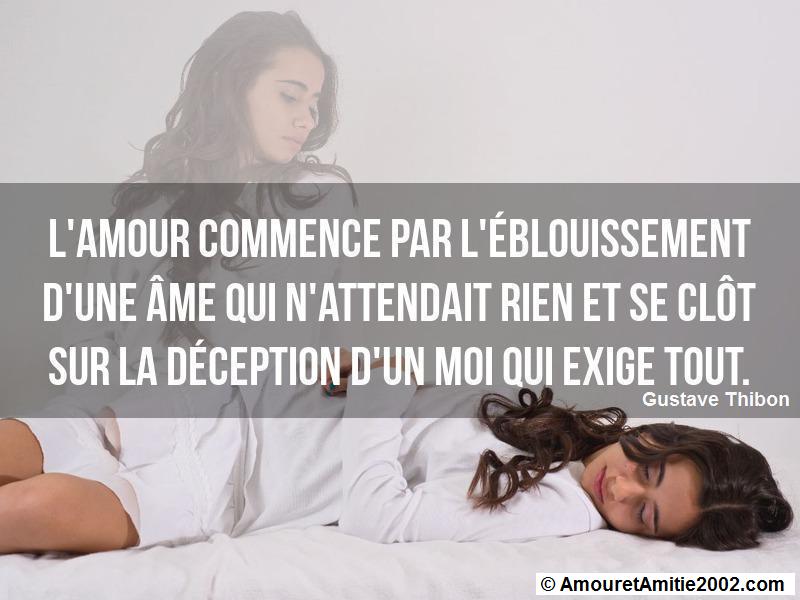 Citation Amour L Amour Commence Par L Eblouissement D Une Ame