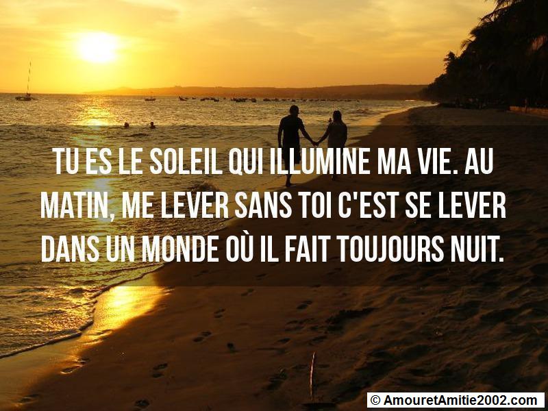 Citation Amour Tu Es Le Soleil Qui Illumine Ma Vie