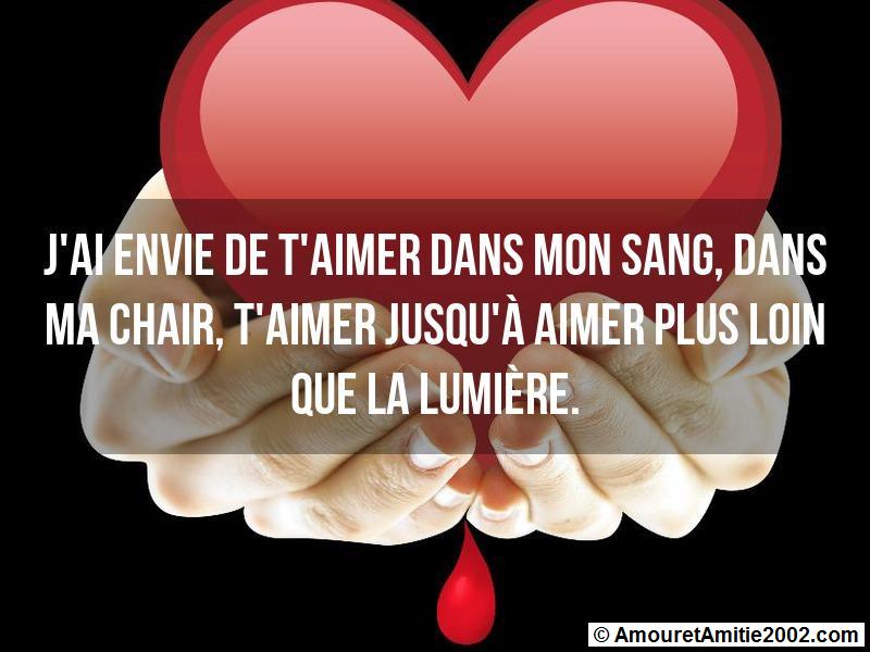 Message Amour J Ai Envie De T Aimer Dans Mon Sang