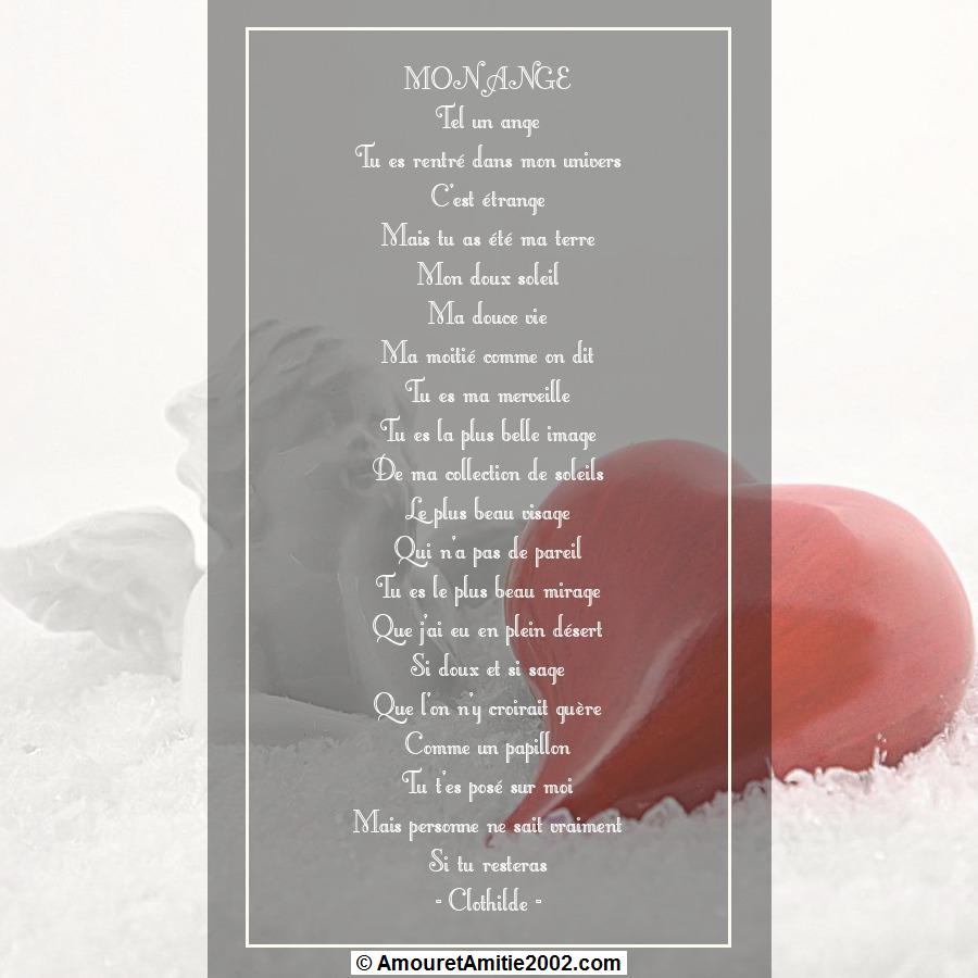 poeme mon ange
